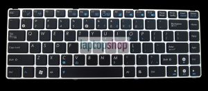 Klawiatura do laptopa ASUS U20 UL20 UX30 1201 1215 (MAŁY ENTER, WYSPOWA ZE SREBRNĄ RAMKĄ)