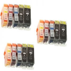 3x Tusze Zamienniki CLI-521 CMYK do Canon (komplet) - DARMOWA DOSTAWA w 24h