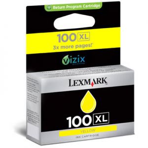 Tusz Oryginalny Lexmark 100XL Y (014N1071E) (Żółty) - DARMOWA DOSTAWA w 24h