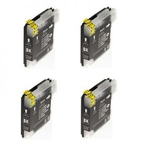 4x Tusz Zamiennik LC-1100 BK do Brother (LC1100BK) (Czarny) - DARMOWA DOSTAWA w 24h