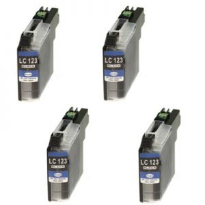4x Tusz Zamiennik LC-123 BK do Brother (LC123BK) (Czarny) - DARMOWA DOSTAWA w 24h
