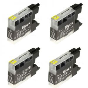 4x Tusz Zamiennik LC-1240 BK do Brother (LC1240BK) (Czarny) - DARMOWA DOSTAWA w 24h