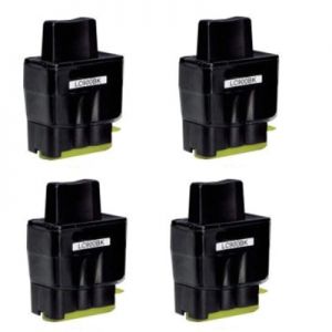 4x Tusz Zamiennik LC-900 BK do Brother (LC900BK) (Czarny) - DARMOWA DOSTAWA w 24h