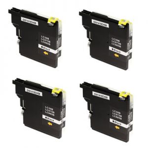 4x Tusz Zamiennik LC-985 BK do Brother (LC985BK) (Czarny) - DARMOWA DOSTAWA w 24h
