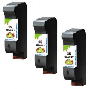 Tusze Zamienniki 15 do HP (SA296A) (Czarne) (trójpak) - DARMOWA DOSTAWA w 24h