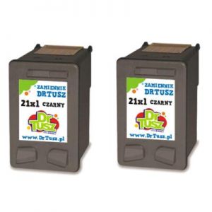 Tusze Zamienniki 21 do HP (CC627A) (Czarne) (dwupak) - DARMOWA DOSTAWA w 24h