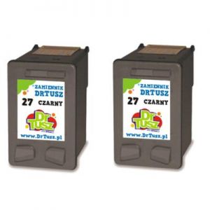 Tusze Zamienniki 27 do HP (CC621A) (Czarne) (dwupak) - DARMOWA DOSTAWA w 24h