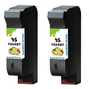 Tusze Zamienniki 45 do HP (CC625A) (Czarne) (dwupak) - DARMOWA DOSTAWA w 24h