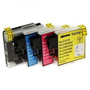 Tusze Zamienniki LC-980 CMYK do Brother (LC980VALBP) (komplet) - DARMOWA DOSTAWA w 24h