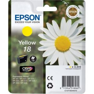 Tusz Oryginalny Epson T1804 (C13T18044010) (Żółty) - DARMOWA DOSTAWA w 24h