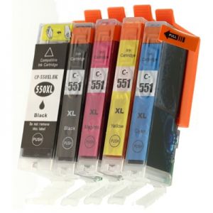 Tusze Zamienniki PGI-550/CLI-551 CMYK do Canon (6509B013A) (komplet) - DARMOWA DOSTAWA w 24h