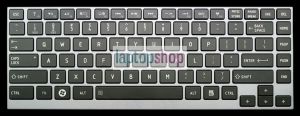 Klawiatura do laptopa TOSHIBA U800 U900 Z830 Z930 (WYSPOWA Z SZARĄ RAMKĄ, PODŚWIETLANA)