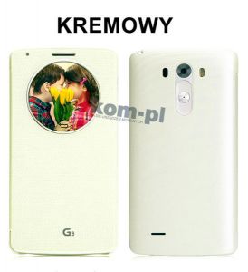 Etui ochronne z okienkiem do LG G3 - Kremowy