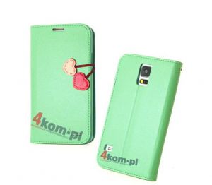 Etui z portfelem Cherry do Samsung Galaxy S5 + FOLIA - Miętowy