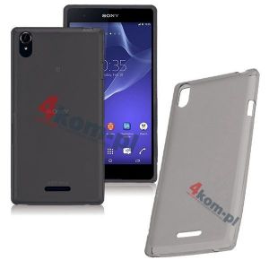 Etui plecki silikonowe transparentne do Sony Xperia T3 - kolory - Czarny