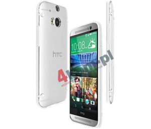 ETUI Przezroczyste + BUMPER HTC ONE M8 - Biały