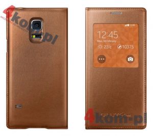 (mini) FLIP COVER S-VIEW ETUI do Samsung GALAXY S5 MINI - Złoty