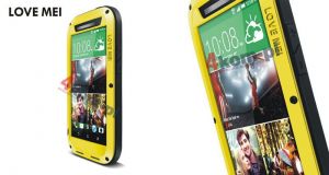 Pancerne etui LOVE MEI do HTC One M8 - Żółty