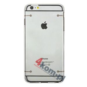 ETUI Przezroczyste z silikonowym rantem do iPhone 6 - Czarny