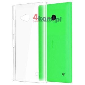 Etui plecki silikonowe przezroczyste do Nokia Lumia 730/735