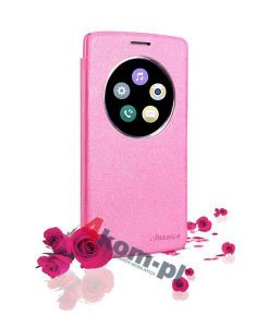 Etui Nillkin Sparkle z okienkiem LG G3 S Beat Białe - Różowy