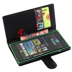 Etui portfel Nokia Lumia 730 / 735 - Czarny