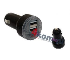 Ładowarka samochodowa uniwersalna 2A 2xUSB - Czarny