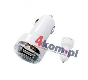 Ładowarka samochodowa uniwersalna 2A 2xUSB - Biały