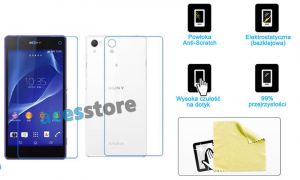Folia ochronna przód / tył do Sony Xperia Z2 + ściereczka