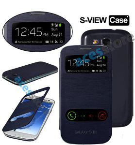 Etui S Viev Flip Cover do Samsung Galaxy S3 - Granatowy