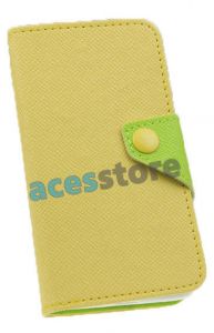 Etui portfel do HTC Desire 500 - Żółty