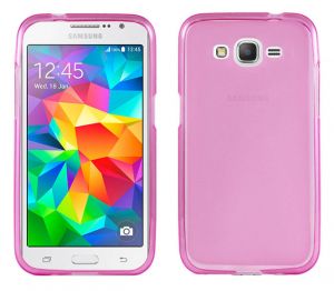 Etui silikonowe FLEXmat do Samsung Grand Prime G530 - Różowy