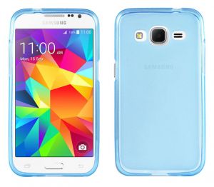 Etui silikonowe FLEXmat do Samsung Core Prime G360 - Niebieski