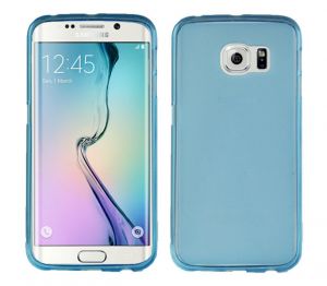 Etui silikonowe FLEXmat do Samsung Galaxy S6 edge - Niebieski