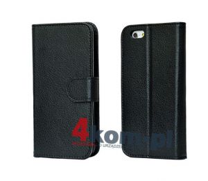 Etui portfel czarny do iPhone 6 Plus (5,5\') - Czarny