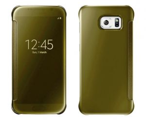 Etui CLEAR VIEW COVER SAMSUNG GALAXY S6 - Złoty