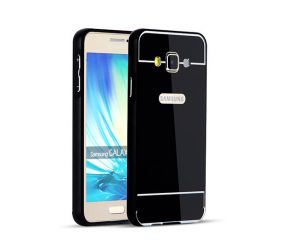 Czarne Etui aluminium Bumper Samsung Galaxy A3 - Czarny