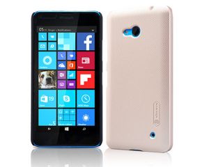 Etui Nillkin Frosted Lumia 640 Czarne + FOLIA - Złoty