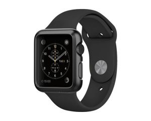 Smooth Black Oryginalne Etui Spigen Thin Fit do Apple Watch 38mm - Smooth Black