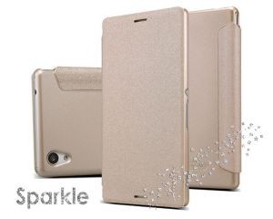 Etui Nillkin Sparkle Sony Xperia M4 Aqua Złote - Złoty