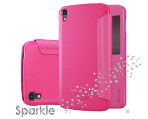 Etui Nillkin Sparkle Alcatel Onetouch Idol 3 5.5 Różowe - Różowy
