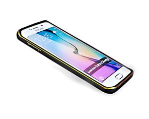 Czarne Aluminiowe etui bumper mirror ramka plecki przezroczysteSamsung Galaxy S6 Edge - Czarny