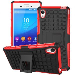 Pancerne Etui ARMOR Sony Xperia M4 aqua czerwone - Czerwony