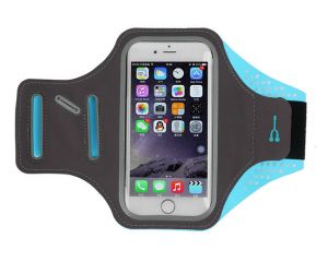 Etui na ramie sportowe Armband wodoodporne iPhone 6 Galaxy S7 5.5 cal Niebieskie - Niebieski