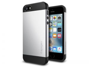 ETUI SPIGEN SLIM ARMOR IPHONE SE/5S/5 - Srebrny