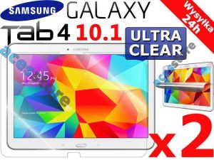 2x Folia ochronna na ekran Samsung Galaxy Tab 4 10.1 + 2x ściereczka