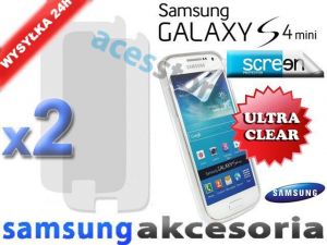 2x Folia ochronna na ekran do Samsung Galaxy S4 mini + 2x ściereczka