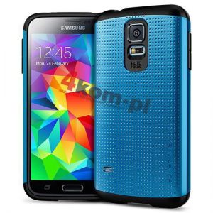 Etui Spigen SGP Slim Armor do Samsung Galaxy S5 + szkło hartowane H9 - Electric Blue