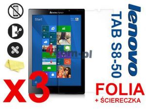3x Folia ochronna na ekran do Lenovo Tab S8-50 + 2x ściereczka