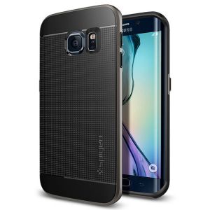SPIGEN etui Neo Hybrid Gunmetal do Samsung Galaxy S6 edge + szkło hartowane 9H - Gunmetal